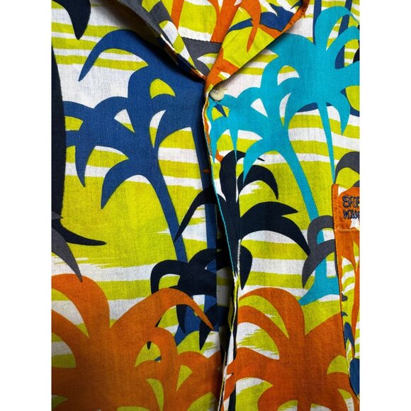 Mens Missoni Sport Hawaiian Shirt‎ XL 100% Cotton Palm Tree Print Italy beach - Picture 5 of 5